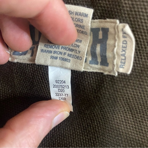 Duluth Trading Co Flex Fire Hose Cargo Pants Brown Canvas Relaxed Fit Mens 44x33 - Picture 4 of 9